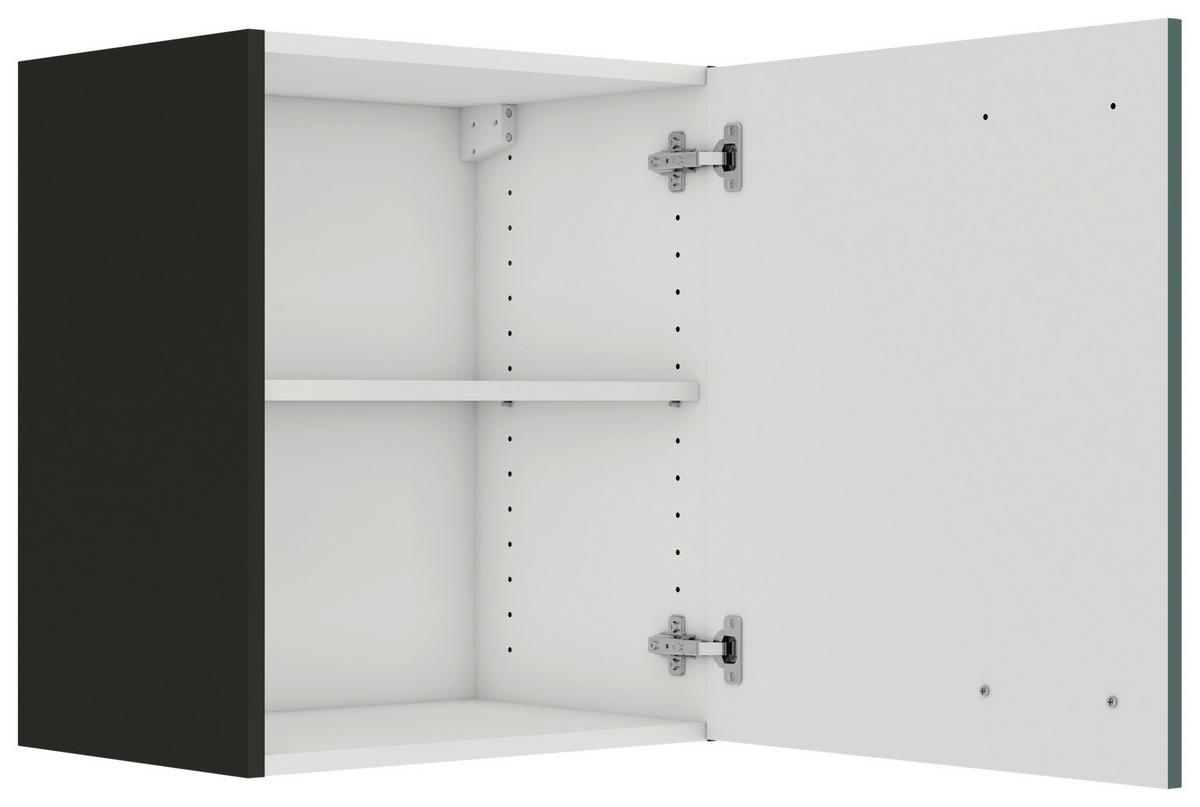 KÜCHENOBERSCHRANK 50/57,6/34,6 cm  in Anthrazit, Dunkelgrün  - Dunkelgrün/Anthrazit, Basics, Holzwerkstoff/Metall (50/57,6/34,6cm) - Optifit