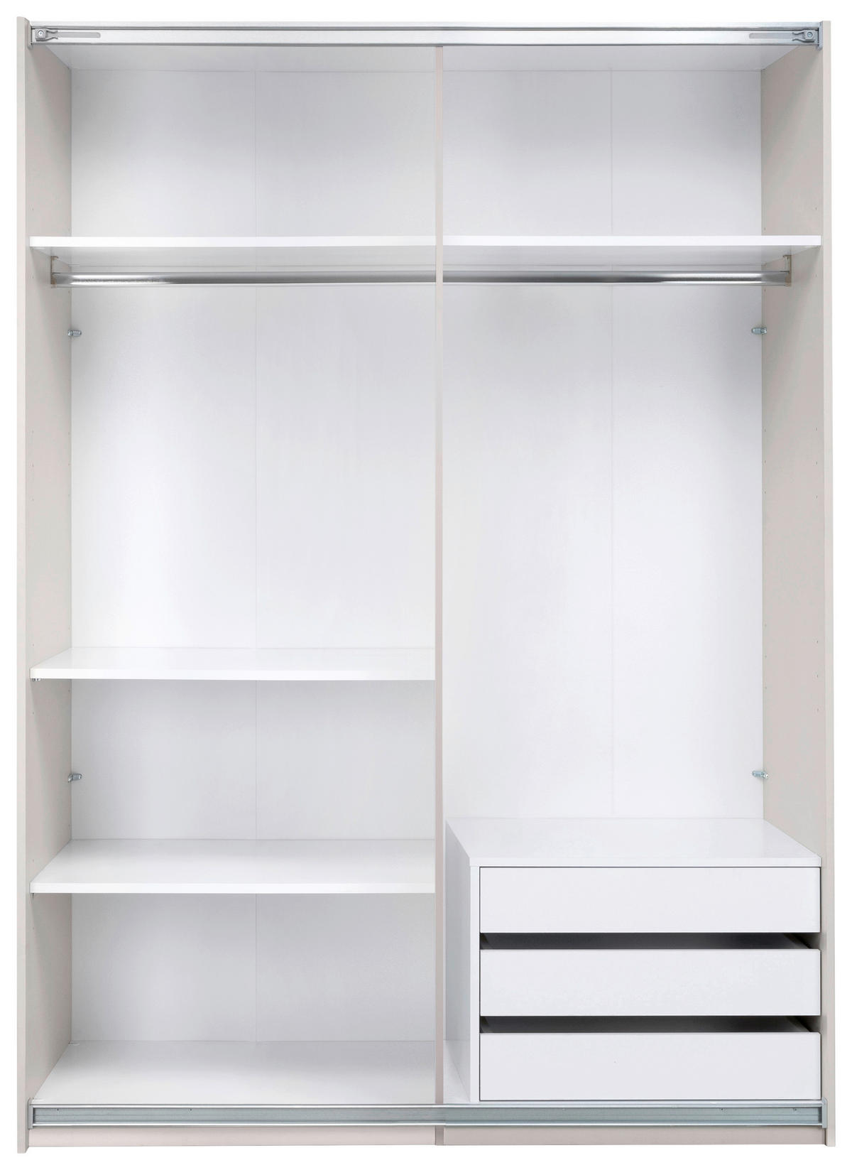 SCHIEBETÜRENSCHRANK 150/211,5/61,5 cm 2-türig Kaschmir  - Kaschmir/Schwarz, MODERN, Holzwerkstoff/Metall (150/211,5/61,5cm) - MID.YOU