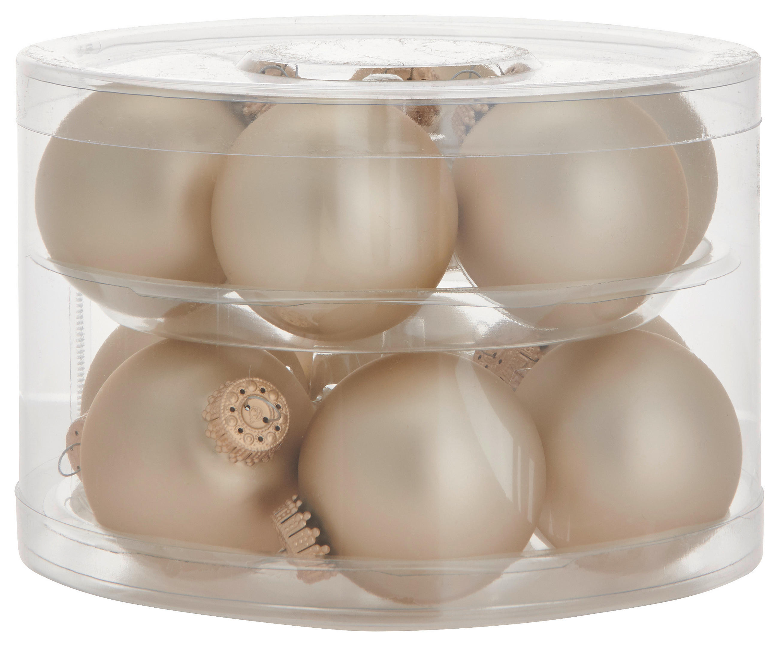 JULGRANSKULOR SET 6 cm cm 12 delar  - champagne, Klassisk, glas (6 cmcm)