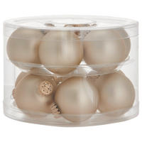 JULGRANSKULOR SET 6 cm cm 12 delar  - champagne, Klassisk, glas (6 cmcm)