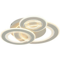 DECKENLEUCHTE    55/55/7 cm  - Sandfarben/Chromfarben, Trend, Kunststoff/Metall (55/55/7cm) - Novel