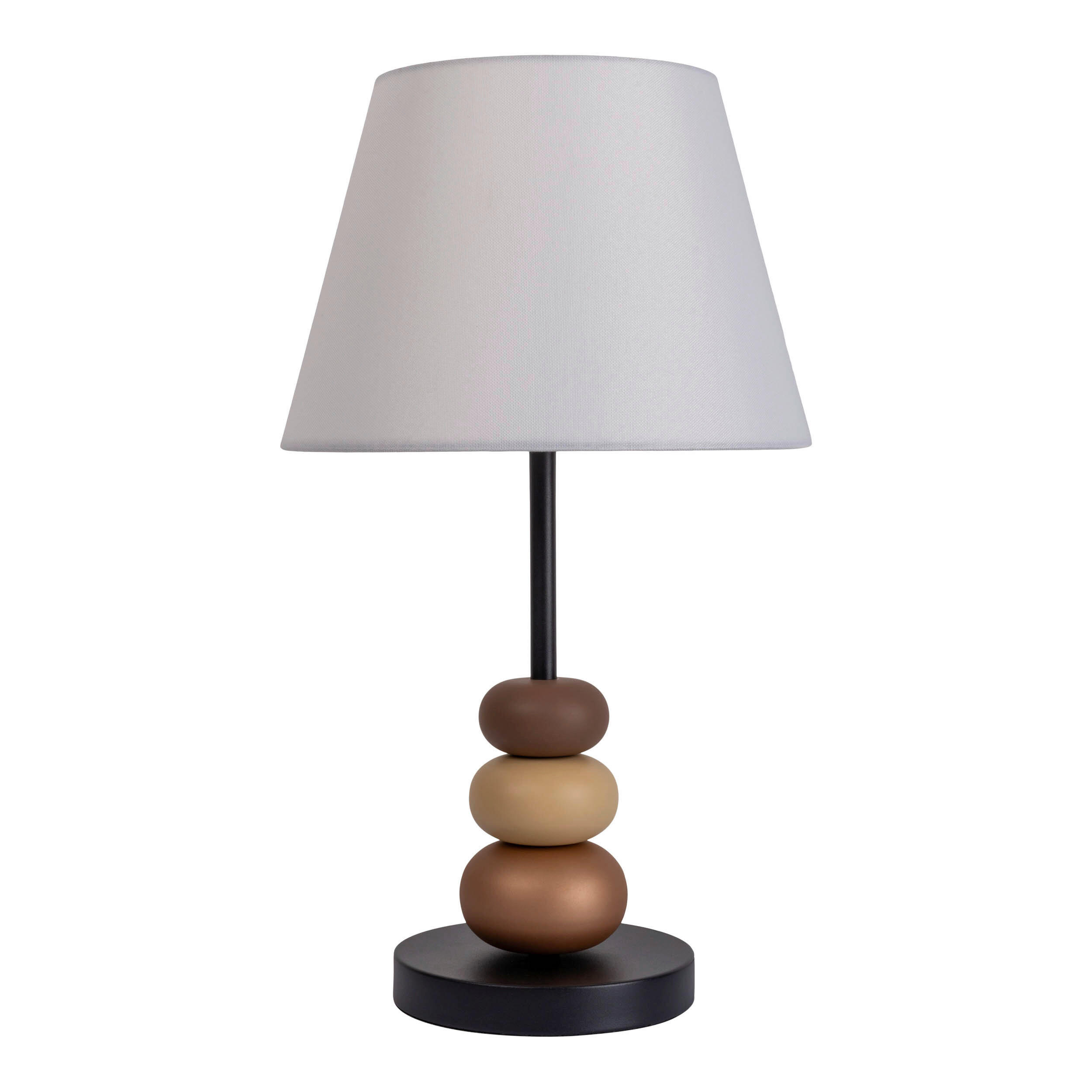 TISCHLEUCHTE ELINA 28/48 cm   - Hellbraun/Schwarz, LIFESTYLE, Kunststoff/Textil (28/48cm) - Näve