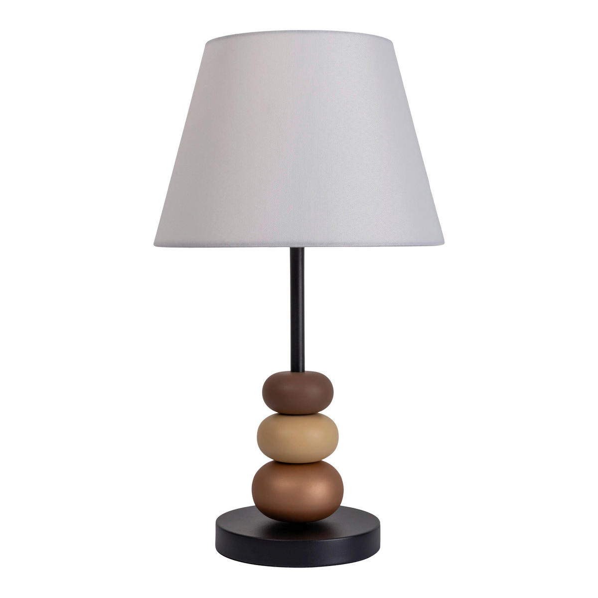TISCHLEUCHTE 28/48 cm   - Hellbraun/Schwarz, LIFESTYLE, Kunststoff/Textil (28/48cm) - Näve