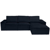 ECKSOFA Anthrazit Chenille  - Anthrazit/Schwarz, KONVENTIONELL, Kunststoff/Textil (272/168cm) - Carryhome