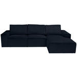 ECKSOFA Anthrazit Chenille  - Anthrazit/Schwarz, KONVENTIONELL, Kunststoff/Textil (272/168cm) - Carryhome