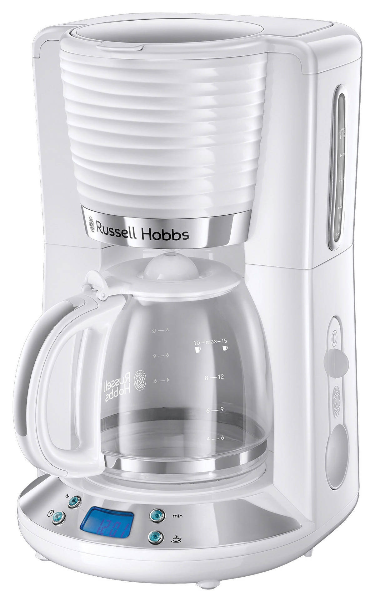 FILTERKAFFEEMASCHINE Inspire White 24390-56  - Weiß, Basics, Glas/Kunststoff (23,7/34,9/21,2cm) - Russel Hobbs