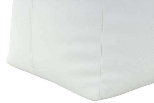 TABURETKA „PUFF“, 45/45/45 cm - biela, Basics, textil/plast (45/45/45cm)