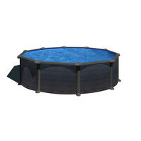 POOL GRE KEA KIT460GF 2023 460/460/120 cm  - Graphitfarben, KONVENTIONELL, Metall (460/460/120cm) - Gre