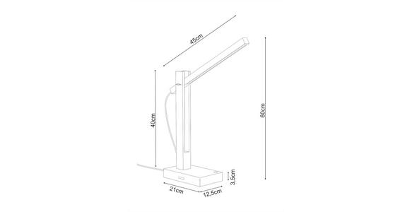 LED-SCHREIBTISCHLEUCHTE 45/12/50 cm   - Eichefarben, Natur, Holz (45/12/50cm) - Dieter Knoll