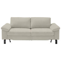 2,5-SITZER in Velours Naturfarben, Beige  - Beige/Schwarz, Design, Textil/Metall (206/86/97cm) - Pure Home Lifestyle