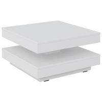 KONFERENČNÍ STOLEK, bílá, kompozitní dřevo, 70/70/34 cm - bílá/černá, Design, kompozitní dřevo/plast (70/70/34cm) - Xora