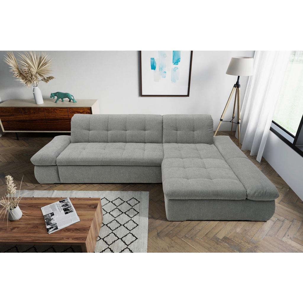 Thumbnail - Mid.you Ecksofa, Grau, Textil, Uni, 3-Sitzer, L-Form, 300x172 cm, Made in EU, FSC Mix, Schlafen auf Sitzhöhe, Wohnzimmer...