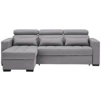 ECKSOFA Webstoff Graubraun  - Graubraun/Schwarz, Design, Kunststoff/Textil (179/240cm) - Carryhome