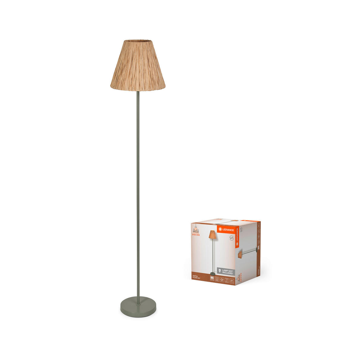 STEHLEUCHTE 30/160 cm    - Natur, Glas/Metall (30/160cm) - Ledvance