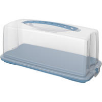 KUCHENTRANSPORTBOX - Blau/Transparent, Basics, Kunststoff (36/16,5/16,5cm) - Rotho