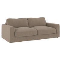 3-SITS SOFFA i sandfärgad  - sandfärgad/svart, Klassisk, metall/trä (216/80/114cm) - Rowico