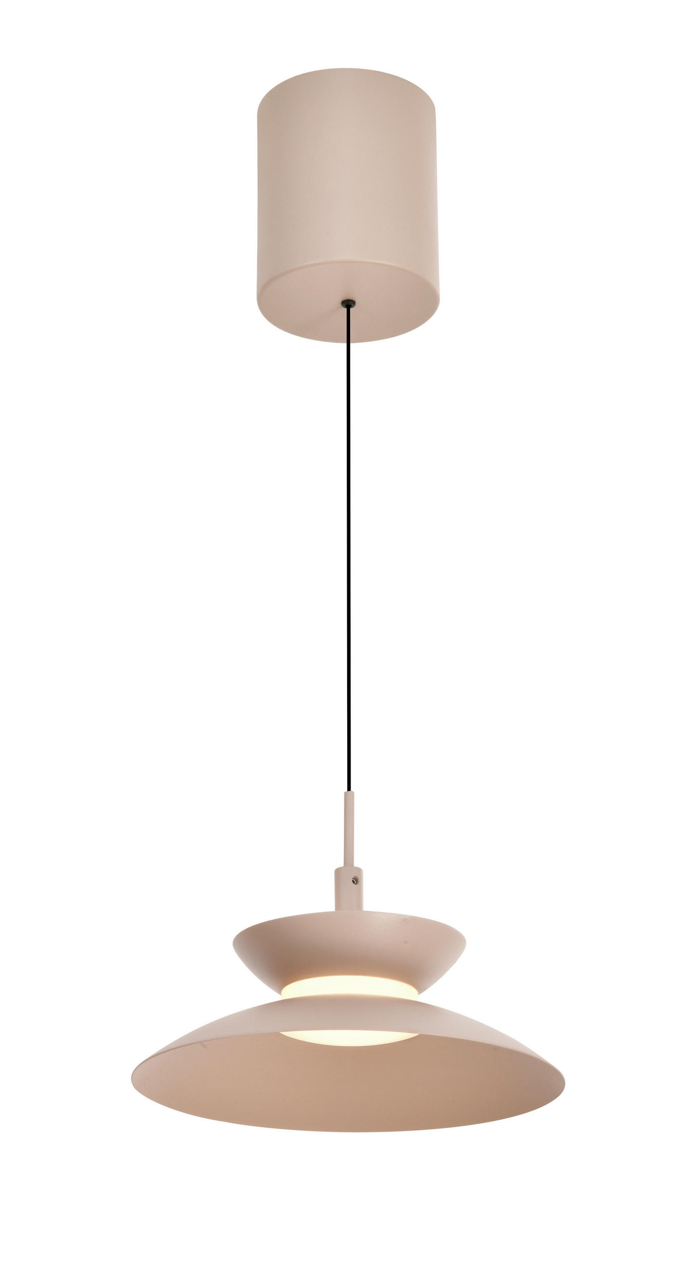 LED-HÄNGELEUCHTE Gubbio 22/150/22 cm  - Sandfarben, Design, Metall (22/150/22cm)