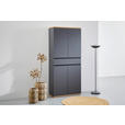 SCHUHSCHRANK 90/200/38 cm  - Graphitfarben/Schwarz, Design, Holzwerkstoff/Kunststoff (90/200/38cm) - Xora
