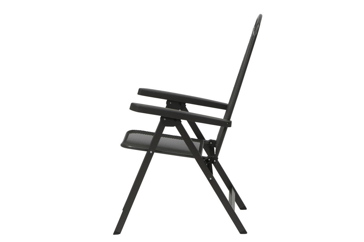 KLAPPSESSEL-SET in Metall Anthrazit  - Anthrazit, Basics, Metall (65/103/60cm) - Siena Garden