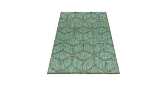 Flachwebteppich 80/250 cm Bahama Grün  - Grün, Design, Textil (80/250cm) - Novel