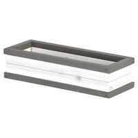 BLUMENKASTEN - Weiss/Grau, Konventionell, Holz (54/11,5/19cm)