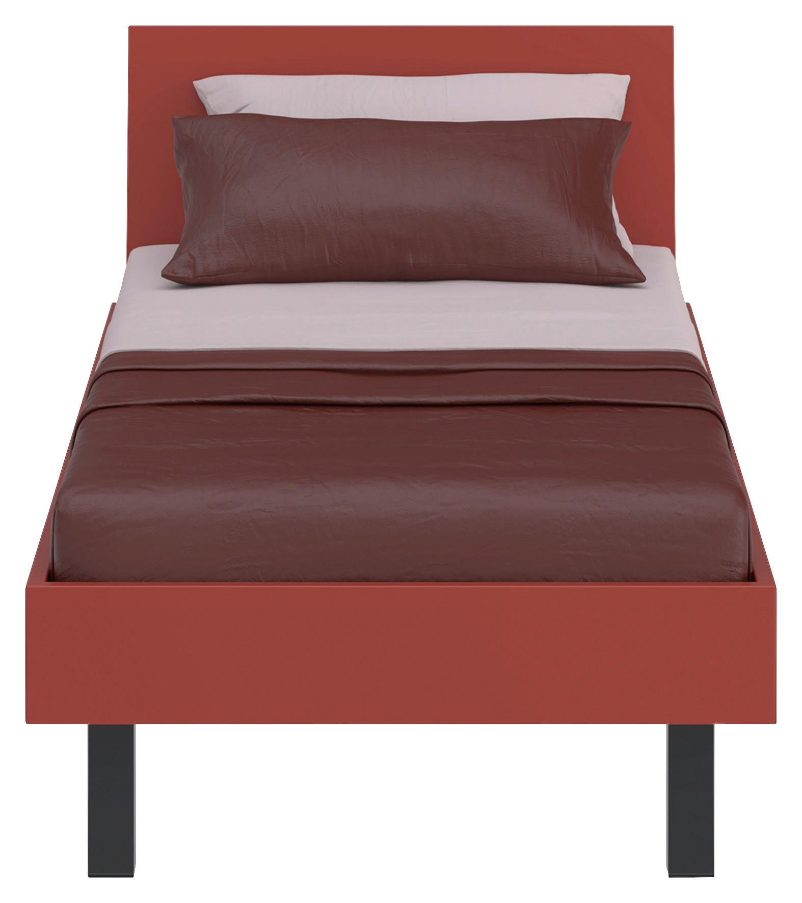 BETT Primolar 90/200 cm Rot, Koralle  - Koralle/Rot, Design, Metall (90/200cm) - Xora