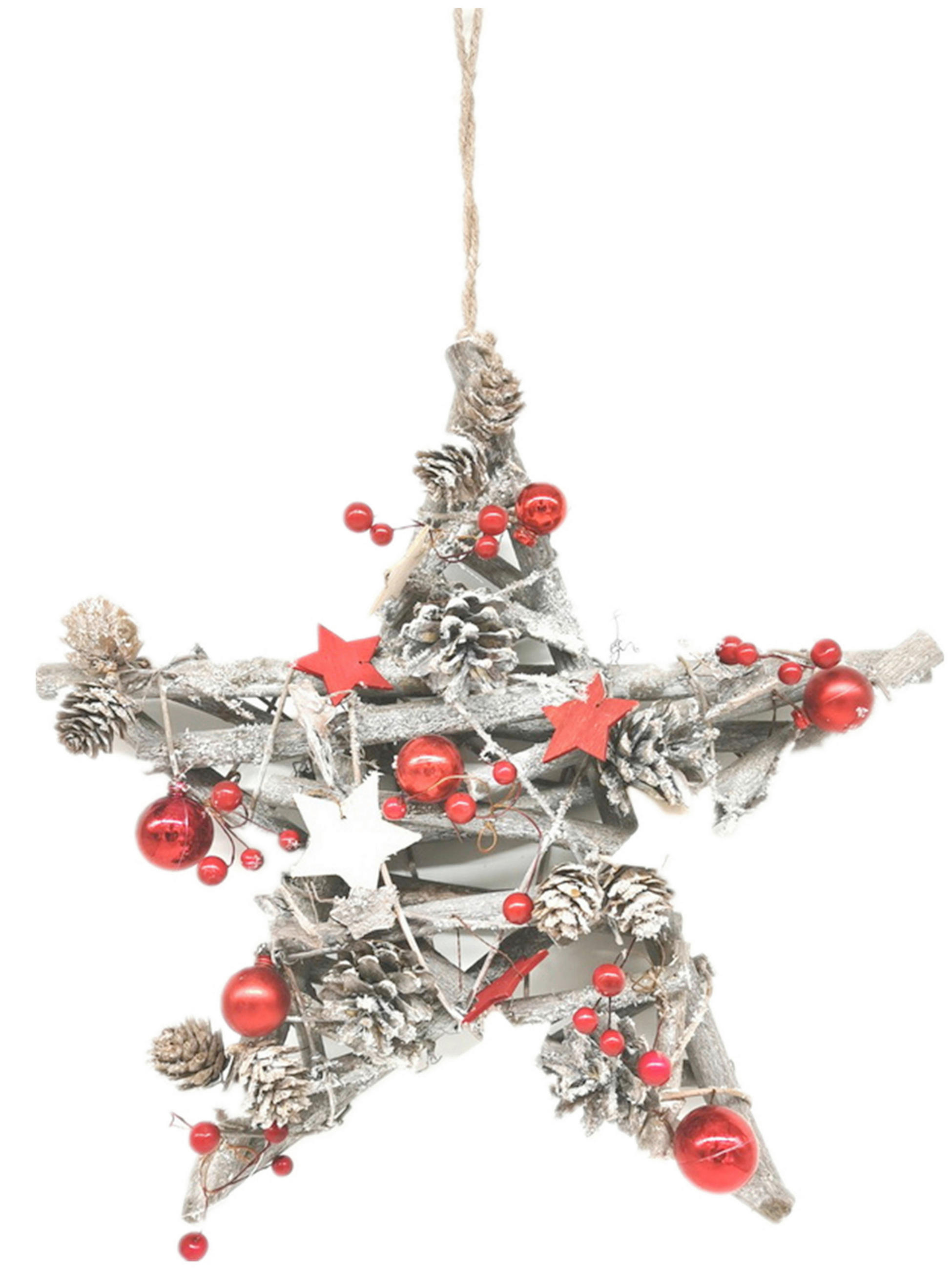 STEA DECORATIVĂ - multicolor, Lifestyle, plastic/materiale naturale (35/35cm) - X-Mas