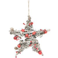 STEA DECORATIVĂ - multicolor, Lifestyle, plastic/materiale naturale (35/35cm) - X-Mas