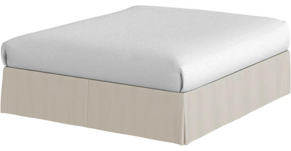 BOXSPRINGBETT 200/200 cm in Beige - Beige/Kupferfarben, KONVENTIONELL, Textil/Metall (200/200cm) - Ambiente