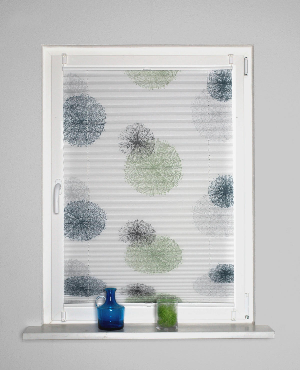 PLISSEE 70/130 cm  - Blau/Grün, KONVENTIONELL, Textil (70/130cm)