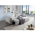ECKSOFA Grau Flachgewebe Zierkissen, Rückenkissen, Bettkasten, Schlaffunktion, Rücken echt, Liegefläche im Originalstoff  - Schwarz/Grau, KONVENTIONELL, Kunststoff/Textil (250/145cm) - Carryhome
