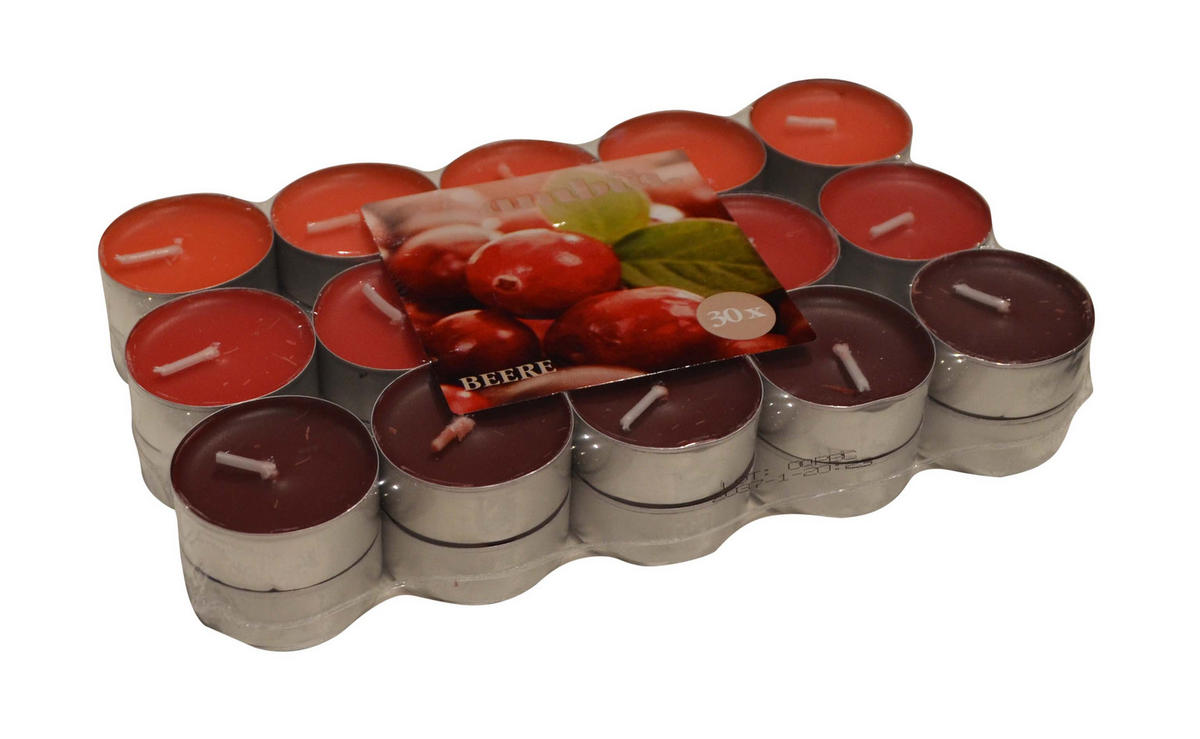 SET ČAJNIH SVEĆICA  crvena  - crvena, Osnovno - Ambia Home