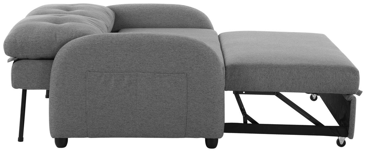 SCHLAFSOFA in Textil Dunkelgrau  - Dunkelgrau/Schwarz, Design, Kunststoff/Textil (140/94/95cm) - Livetastic