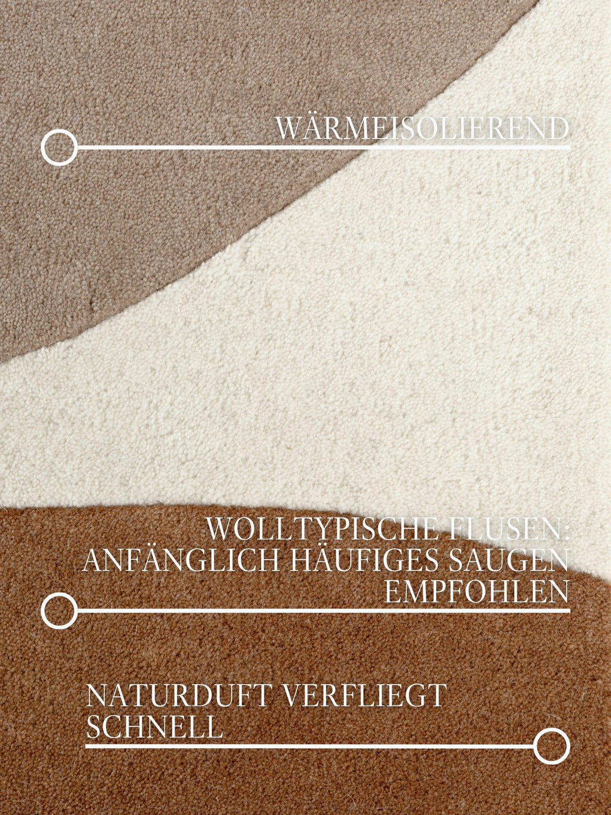 WOLLTEPPICH 200 cm Kollektion 1876 Ruvia Braun, Creme, Schwarz rund  - Creme/Schwarz, Basics, Textil (200cm) - Villeroy & Boch
