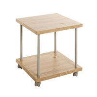 BEISTELLTISCH in Metall, Holzwerkstoff 40/40/45 cm  - Eichefarben/Grau, Trend, Holzwerkstoff/Metall (40/40/45cm)