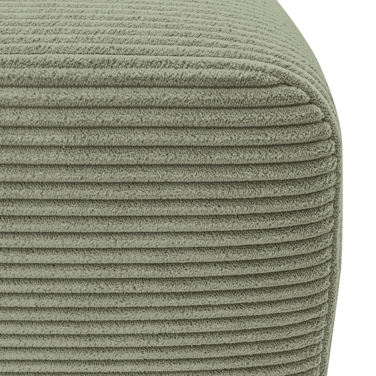 ECKSOFA Salbeigrün Cord  - Salbeigrün/Schwarz, KONVENTIONELL, Kunststoff/Textil (217/146cm) - Carryhome