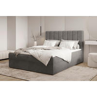 BOXBETT 160/200 cm,  in Anthrazit, Bettkasten, Topper,  - Anthrazit/Schwarz, MODERN, Holz/Kunststoff (160/200cm) - MID.YOU