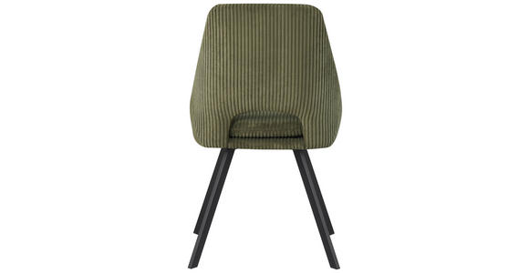 STUHL   Cord  Olivgrün  - Schwarz/Olivgrün, Design, Textil/Metall (48/85/56cm) - Carryhome