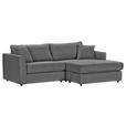 ECKSOFA  in Cord Anthrazit  234/170 cm  - Anthrazit/Schwarz, KONVENTIONELL, Kunststoff/Textil (234/170cm) - Carryhome