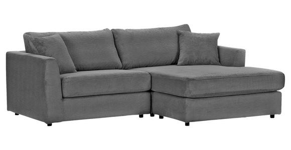 ECKSOFA  in Cord Anthrazit  234/170 cm  - Anthrazit/Schwarz, KONVENTIONELL, Kunststoff/Textil (234/170cm) - Carryhome