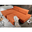 ECKSOFA in Mikrofaser Orange  - Schwarz/Orange, Design, Textil/Metall (198/290cm) - Xora