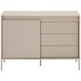 KOMMODE  in 110,8/77,8/40 cm  - Kaschmir, Trend, Holzwerkstoff/Metall (110,8/77,8/40cm) - Xora