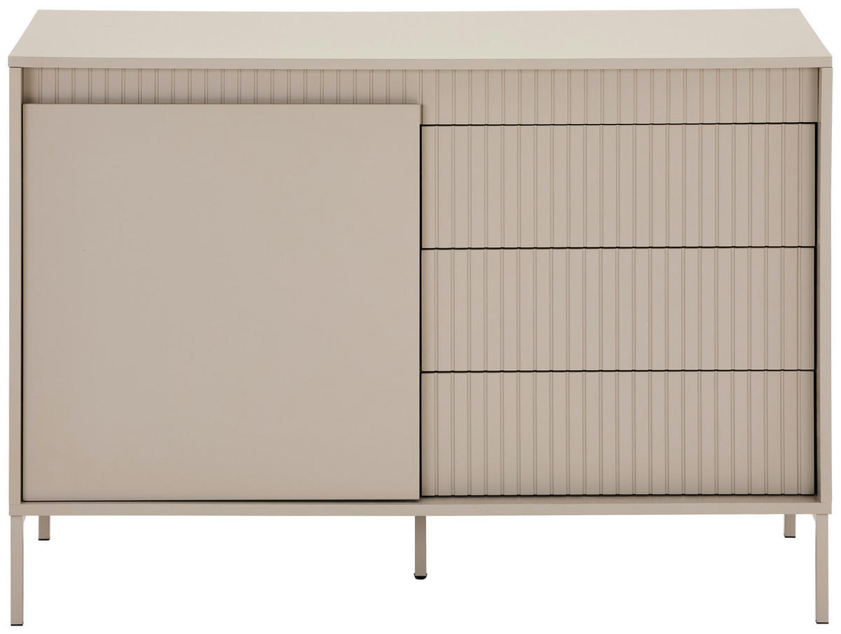 KOMODA, kašmírová, 110,8/77,8/40 cm - kašmírová, Trend, kov/kompozitní dřevo (110,8/77,8/40cm) - Xora