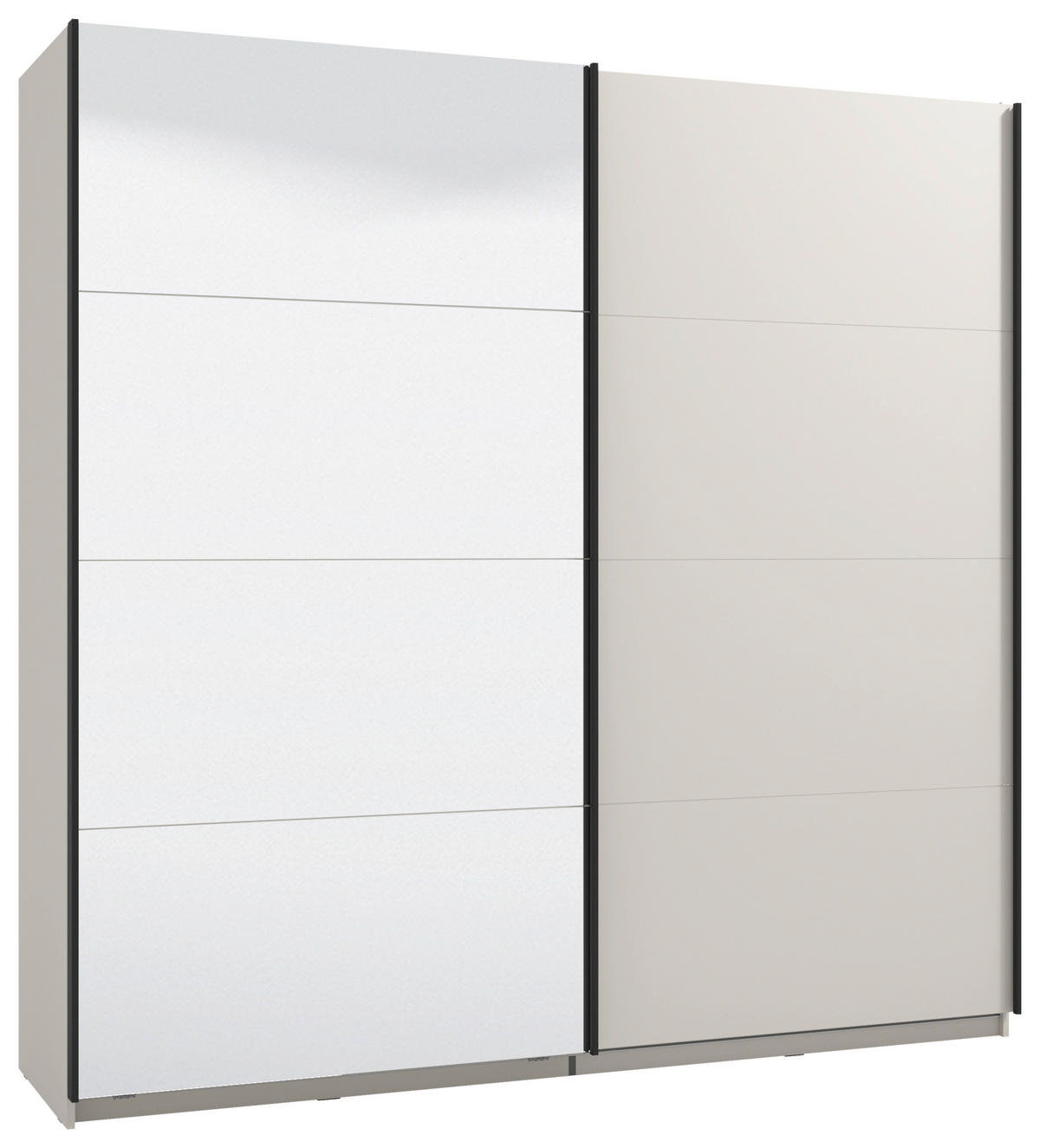 SKŘÍŇ S POSOUVACÍMI DVEŘMI, kašmírová, 220/217,5/62 cm - kašmírová, Konvenční, kompozitní dřevo/sklo (220/217,5/62cm) - Xora