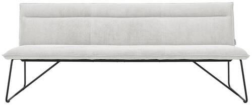 SITZBANK 220/88/66 cm Cord Creme Metall  - Creme/Schwarz, Design, Textil/Metall (220/88/66cm) - Johann Jakob