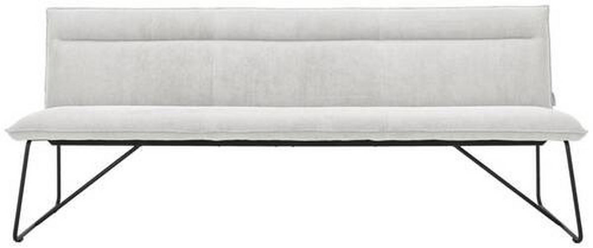 SITZBANK 180/88/66 cm Cord Creme Metall  - Creme/Schwarz, Design, Textil/Metall (180/88/66cm) - Johann Jakob