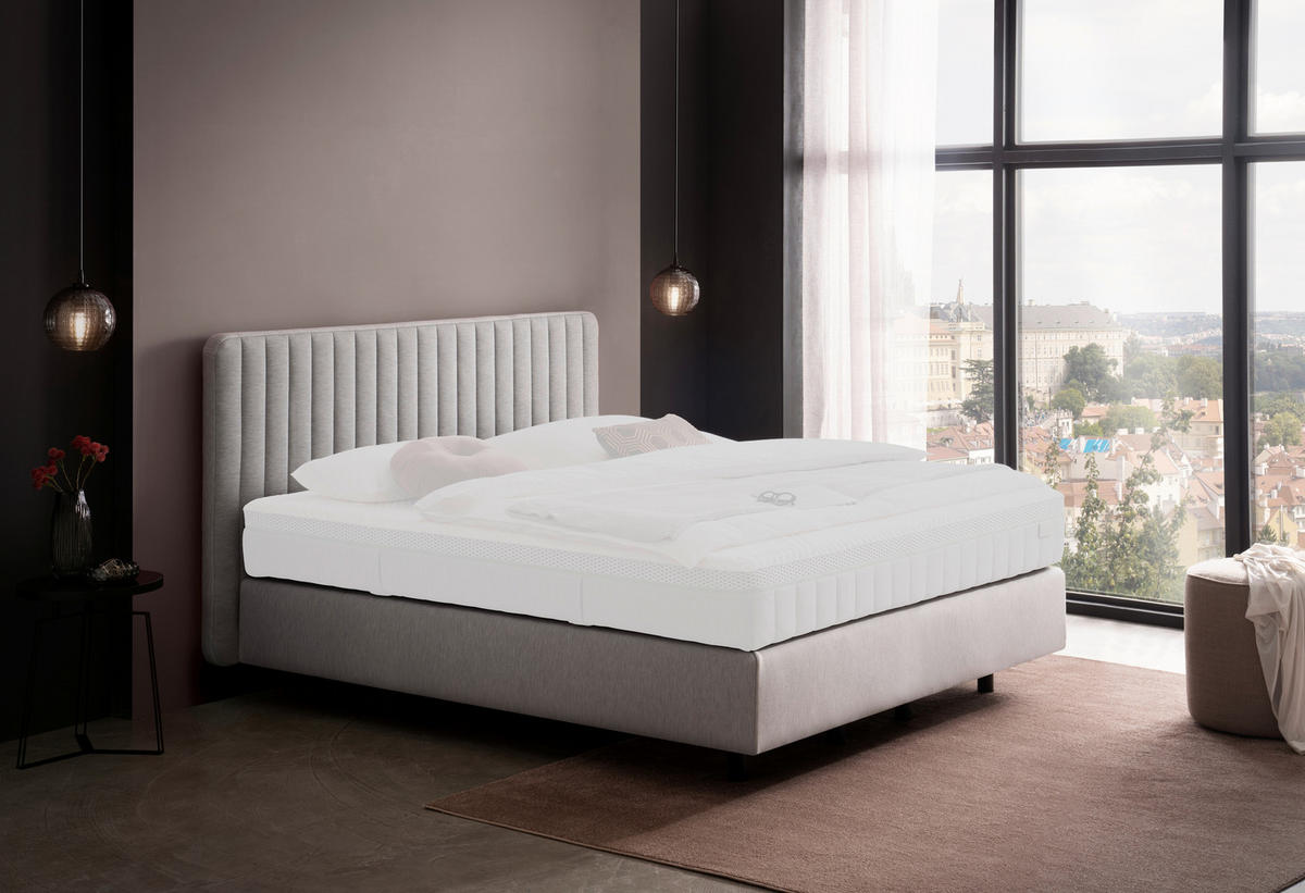 BOXSPRINGBETTUNTERBAU 160/200 cm  in Hellgrau  - Anthrazit/Hellgrau, Basics, Holz/Holzwerkstoff (160/200cm) - Irisette