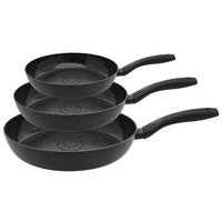 PFANNENSET Smart Wellness Aluminium 3-teilig  - Schwarz, Basics, Metall (20/24/28cm) - ELO