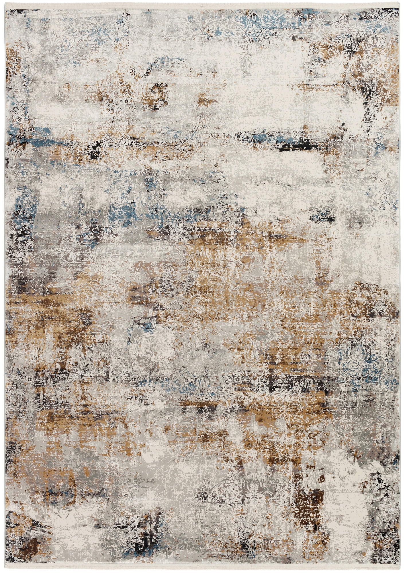 VINTAGE-TEPPICH 67/130 cm Le Mans Grau, Multicolor, Beige  - Beige/Multicolor, Design, Textil (67/130cm) - Dieter Knoll