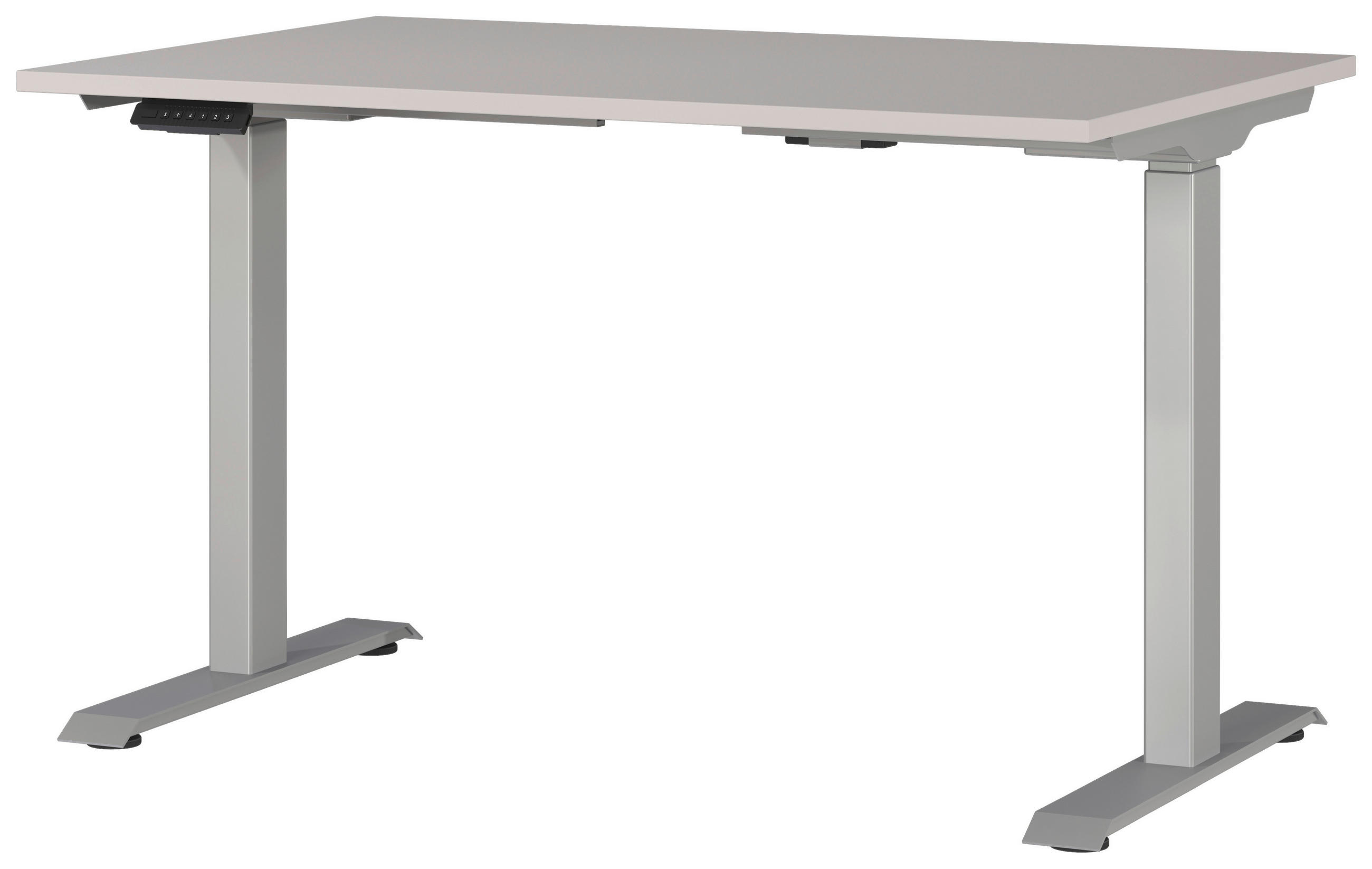 Novel Schreibtisch Silber, Kaschmir 80x72-118x120 cm